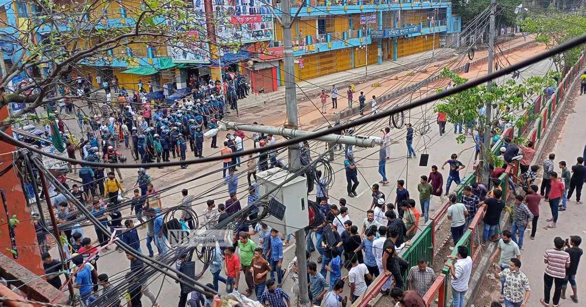 ককটেল বিস্ফোরণ, নিউ মার্কেট এলাকায় যান চলাচল বন্ধ