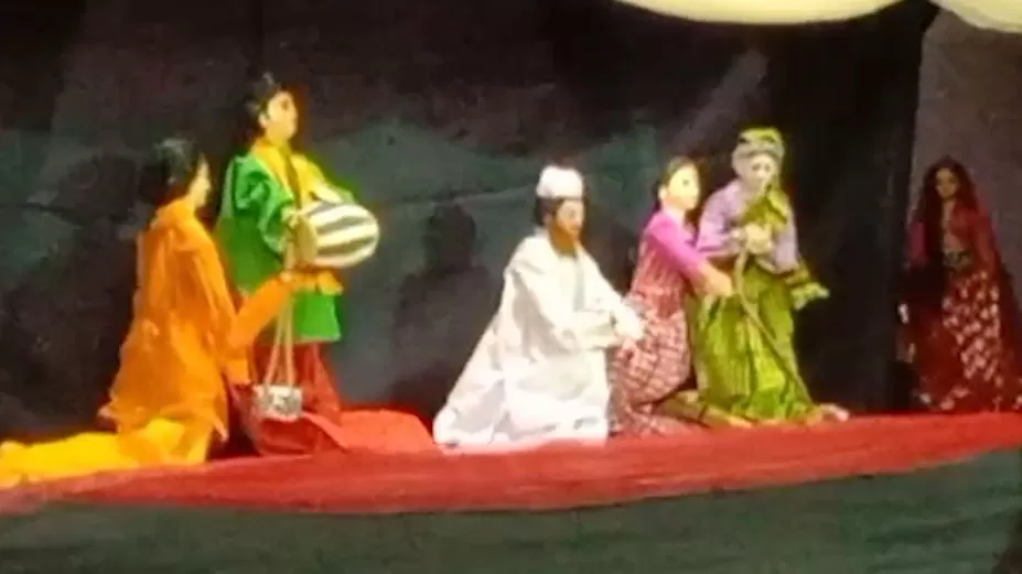 মাস্ক ব্যবহারের ওপর পুতুলনাচ প্রদর্শন 