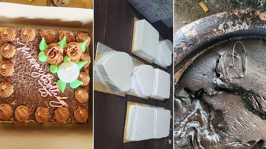 ক্ষতিকর রং ও উপকরণে নোংরা পরিবেশে বাহারি কেক