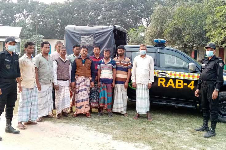 র‍্যাবের অভিযানে ধরা ১০ জুয়াড়ি
