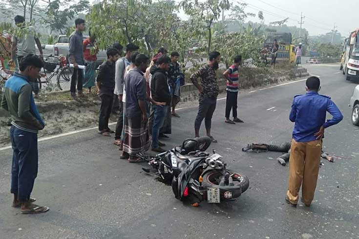 মৃত শ্বশুরকে দেখতে গিয়ে ট্রাকের ধাক্কায় জামাতা নিহত