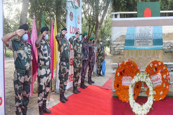 সীমান্তে মুক্তিযোদ্ধাদের সমাধিতে বিএসএফের শ্রদ্ধা