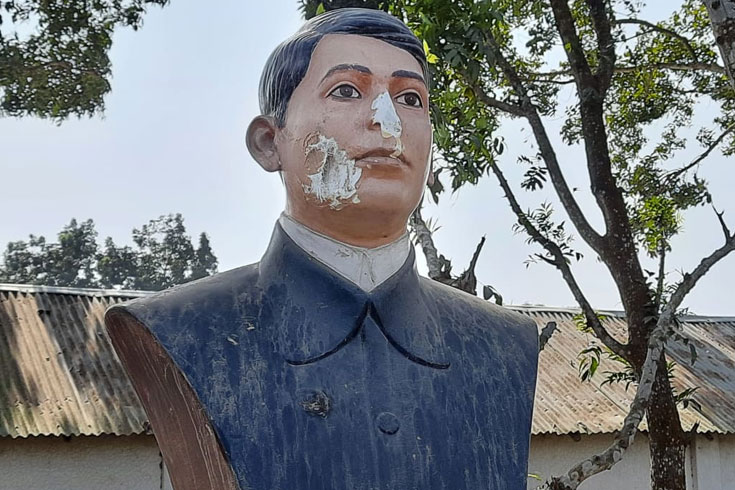 এবার ব্রিটিশবিরোধী বিপ্লবী বাঘা যতীনের ভাস্কর্য ভাঙচুর