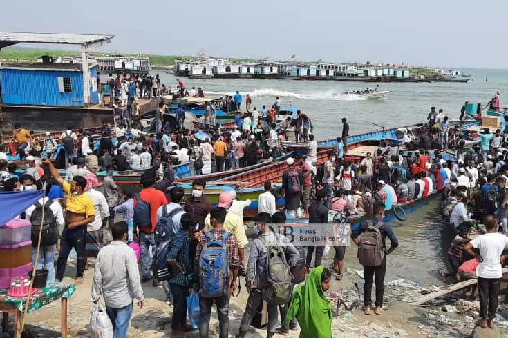 ঢাকা ছাড়তে মরিয়া জনস্রোতে ভেসে যাচ্ছে স্বাস্থ্যবিধি