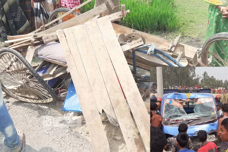 পিকআপের-ধাক্কায়-ভ্যানচালক-নিহত-জব্দ-৯০-বোতল-ফেনসিডিল