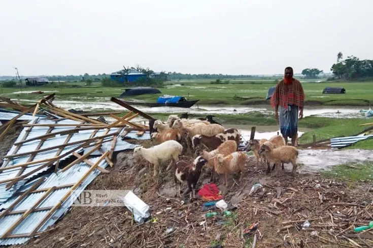 কাঁচাঘর বিধ্বস্ত