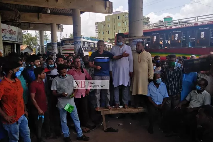 ব‌রিশালে ১৭ রু‌টে বাস চলাচল স্বাভা‌বিক