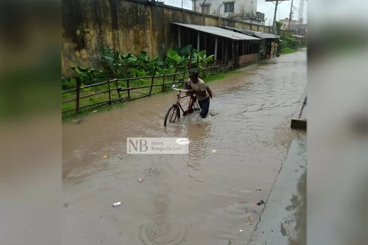 বৃষ্টিতে তলিয়েছে ভোমরা স্থলবন্দর