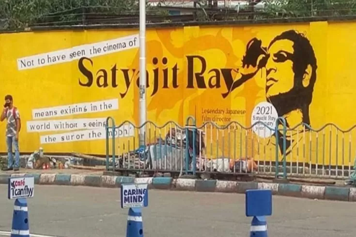পূজার আগে কলকাতার দেয়ালে স্ট্রিট আর্ট