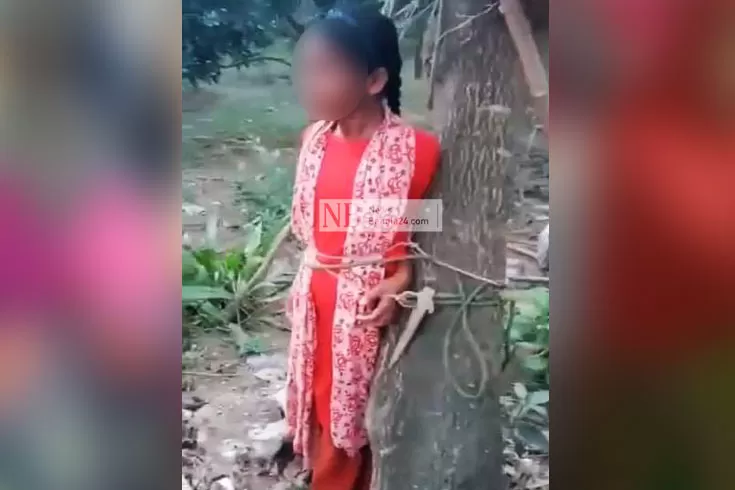 টাকা চুরির অভিযোগে গাছে বেঁধে শিশু নির্যাতন