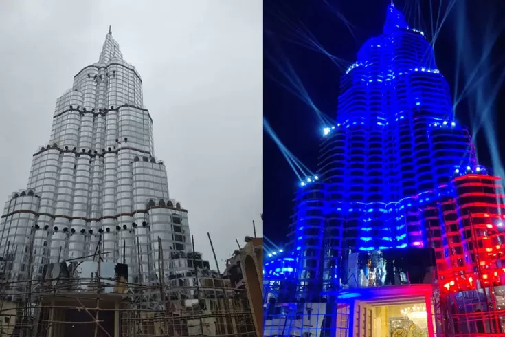 দর্শনার্থীদের জন্য বন্ধ বুর্জ খলিফা আদলের মণ্ডপ