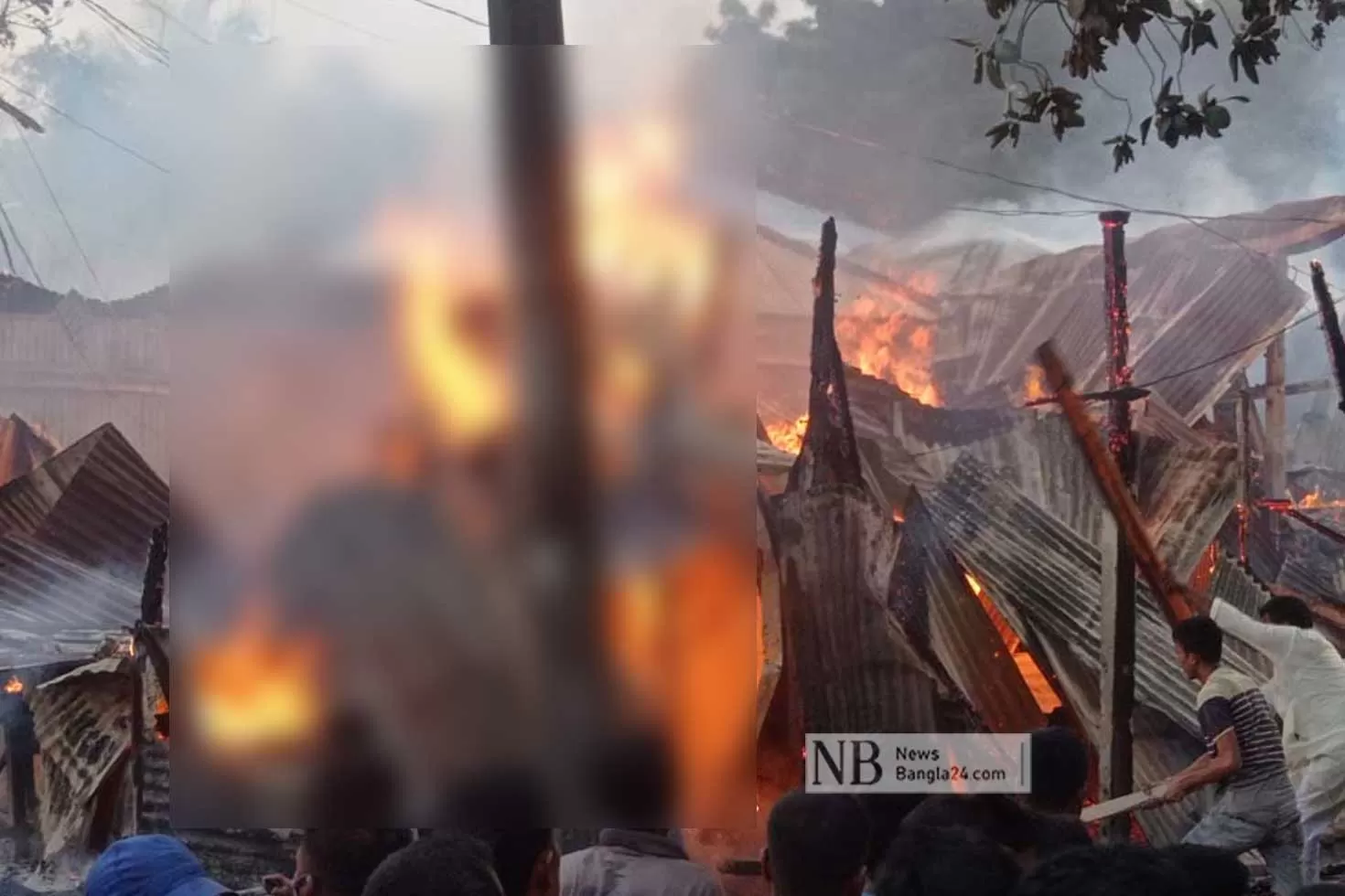মুকসুদপুরে বাজারে পুড়েছে ৭ দোকান