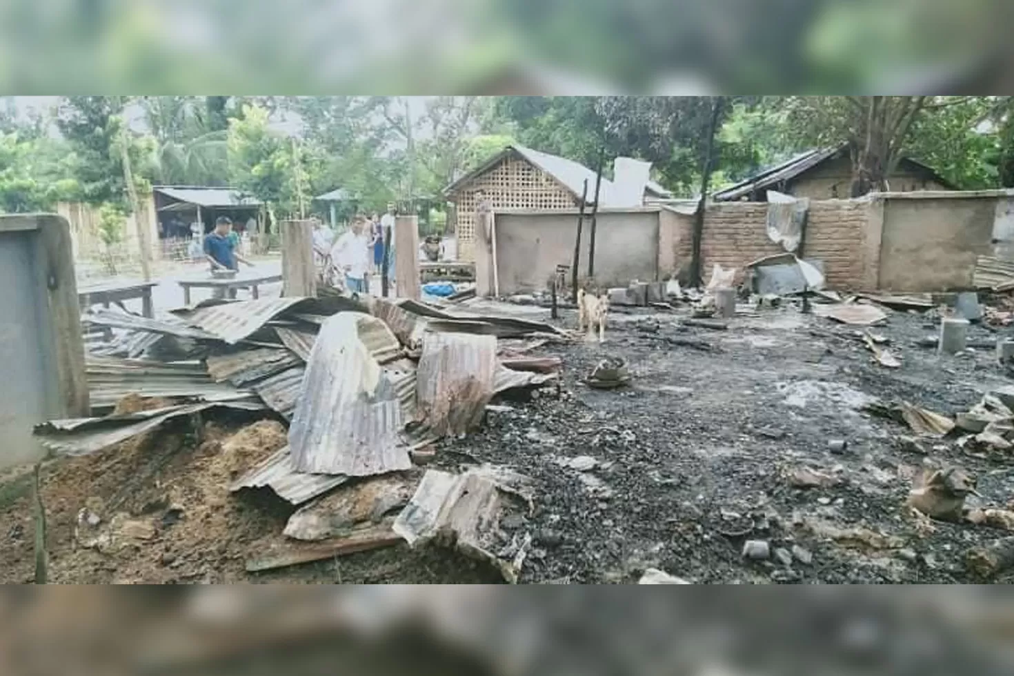 খাগড়াছড়িতে মন্দিরের পাশে আগুন, পুড়েছে ৬ দোকান