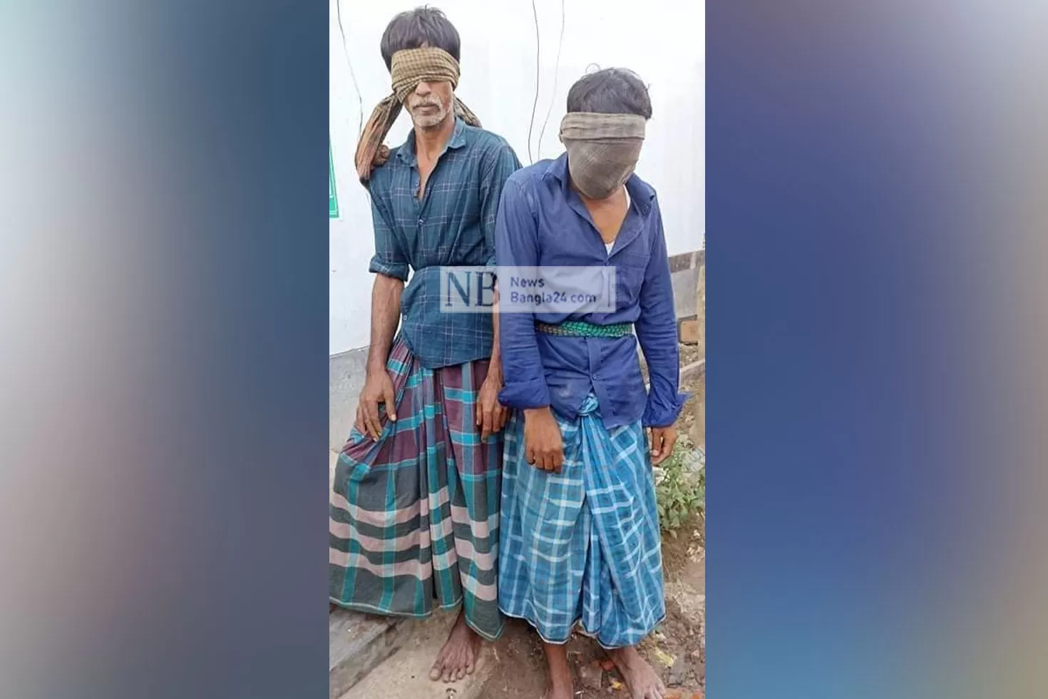 গরু চুরির অভিযোগে দুজনকে চোখ বেঁধে মারধর