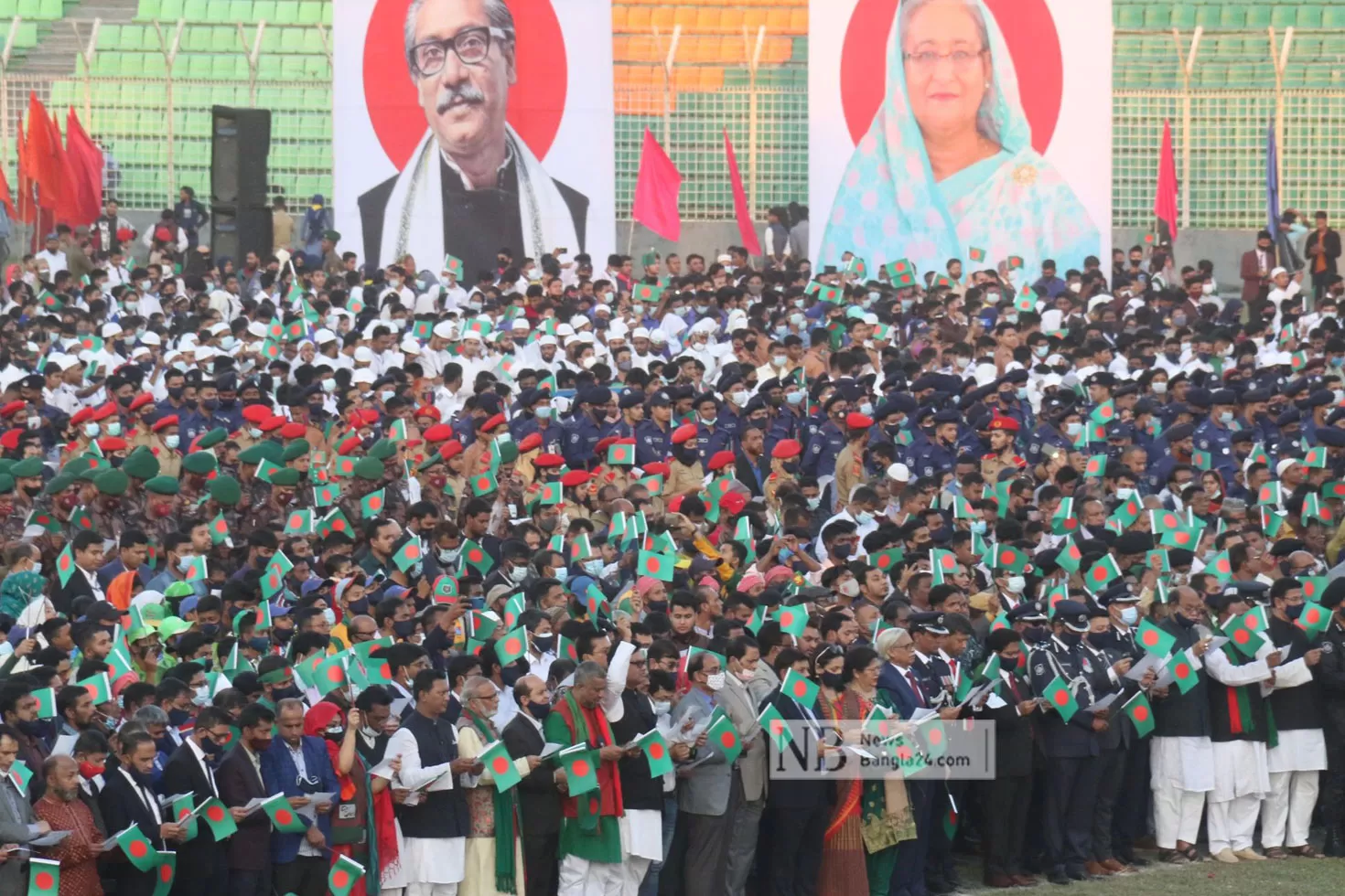 প্রধানমন্ত্রীর সঙ্গে অসাম্প্রদায়িক দেশ গড়ার শপথ সিলেটবাসীর