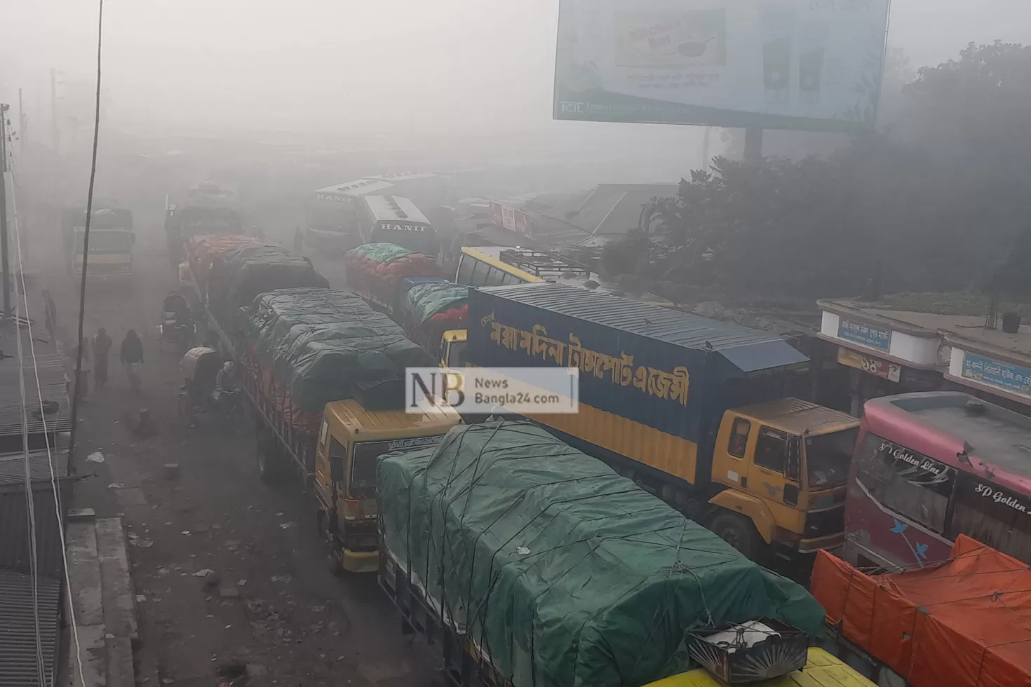 দৌলতদিয়া-ঘাট-এলাকায়-যানবাহনের-হঠাৎ-দীর্ঘ-সারি