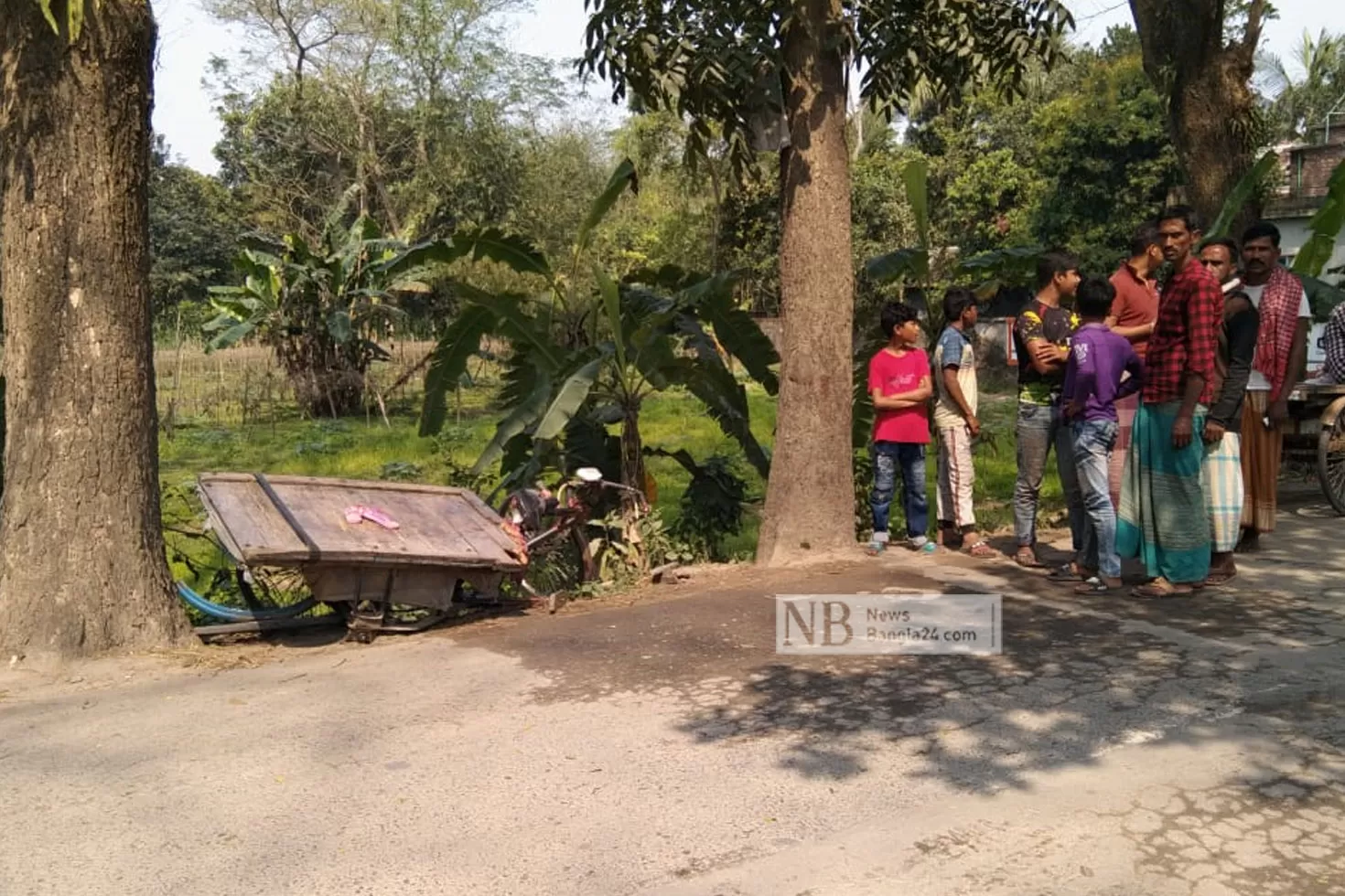 ভ্যানে ট্রাকচাপা, মা-মেয়ে নিহত