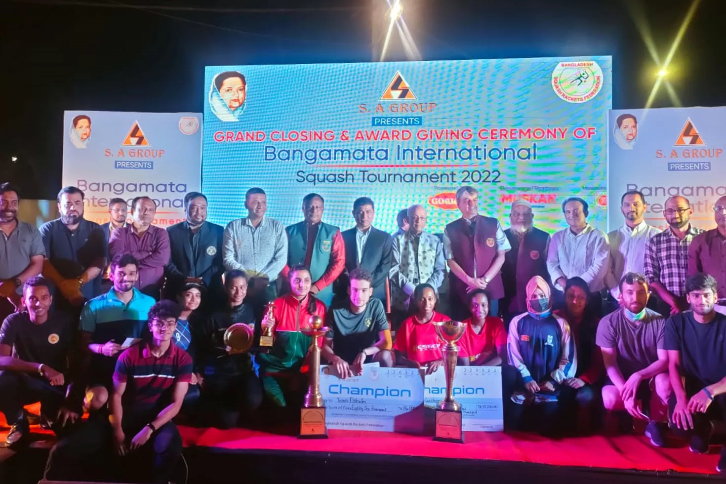বঙ্গমাতা স্কোয়াশে চ্যাম্পিয়ন মিশর ও মালয়েশিয়া