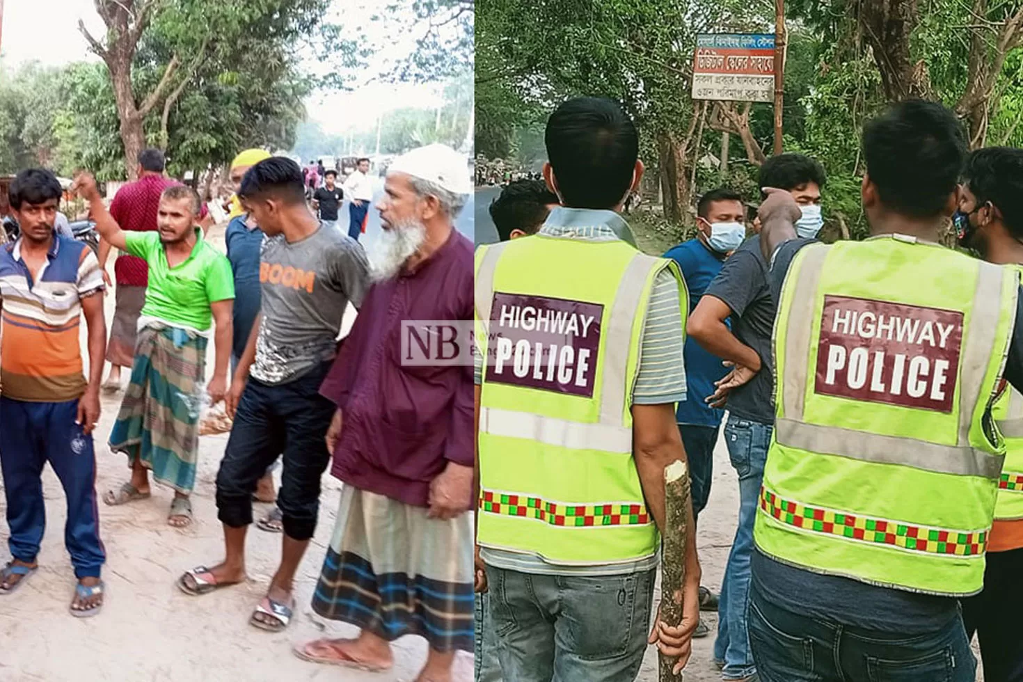 ইজিবাইকচালক ও হাইওয়ে পুলিশের ধাওয়া-পাল্টাধাওয়া