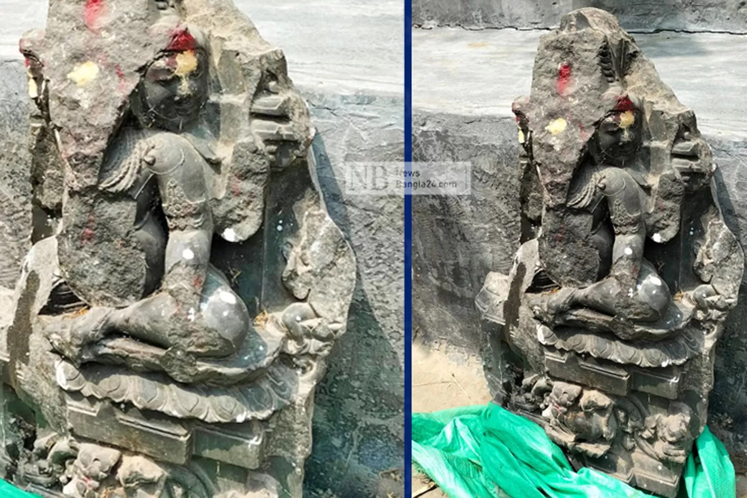 কষ্টিপাথরের-ব্রহ্মা-মূর্তি-উদ্ধার