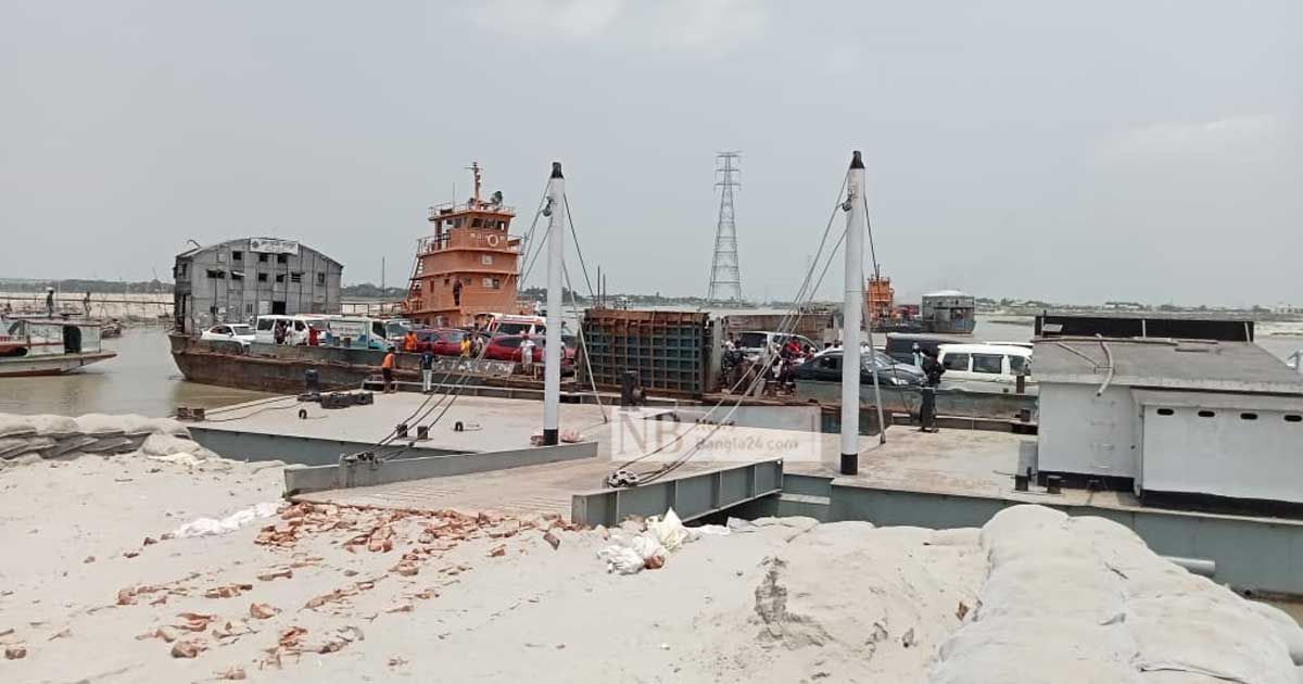জাজিরার নতুন ঘাটে ফেরি চলাচল শুরু