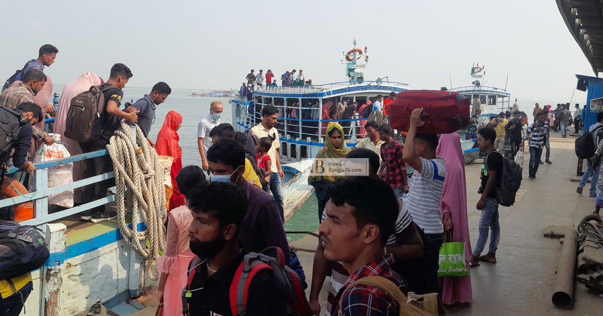 দৌলতদিয়া-পাটুরিয়ায়-ভিড়-আছে-ভোগান্তি-কম