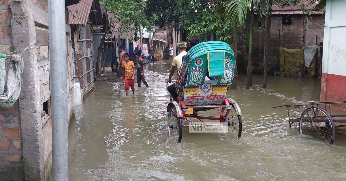 সুনামগঞ্জে পানি বিপৎসীমার ওপরে, বন্যার আশঙ্কা