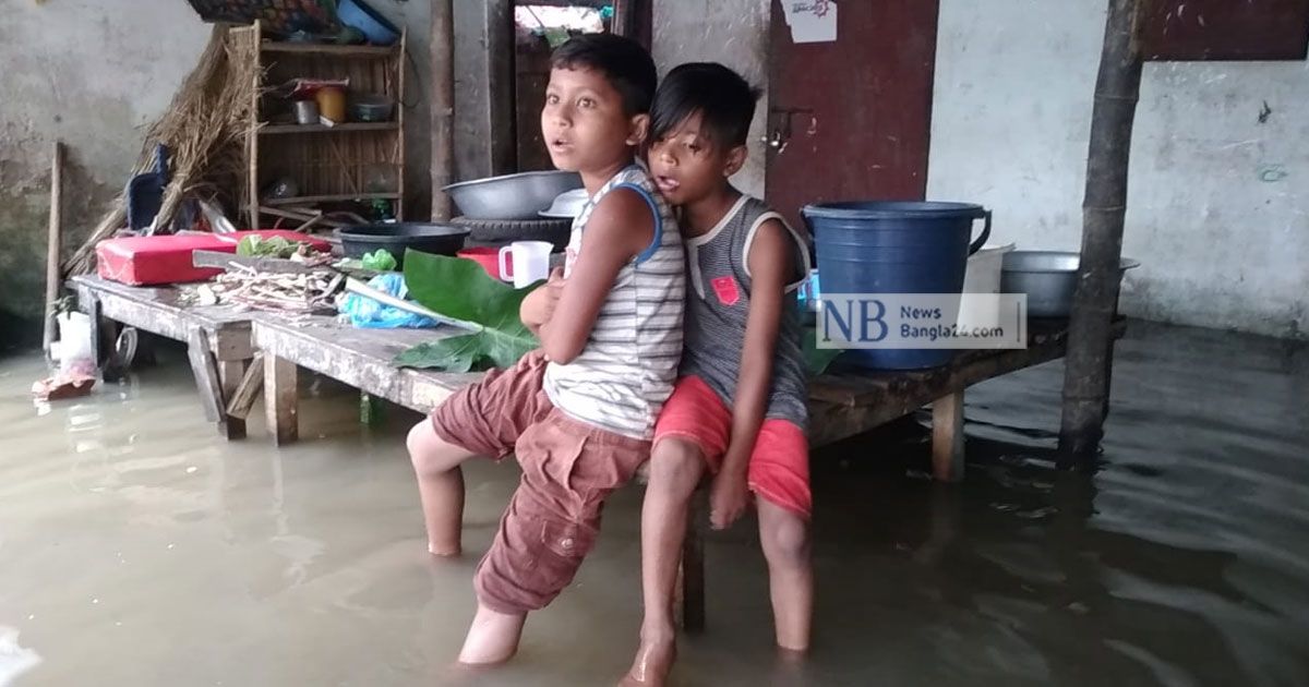 ৩ নদীর মোহনার বাঁধ ভেঙে সিলেটে বাড়ল পানি