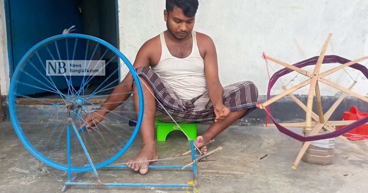 আশ্রয়ণের ঘরে জামদানির সুতায় স্বপ্ন বুনন