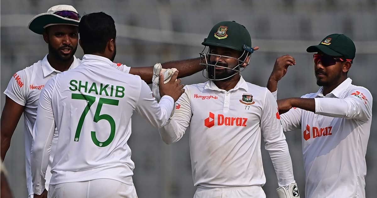 সাকিবের তোপে লিড দেড় শ ছাড়ায়নি শ্রীলঙ্কার