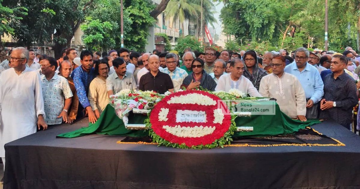 গাফ্‌ফার চৌধুরীকে শেষ শ্রদ্ধা