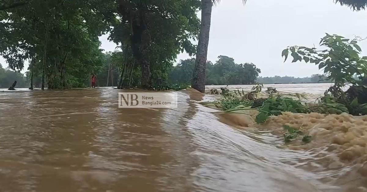 পাহাড়ি ঢলে ঝিনাইগাতীর ১০ গ্রাম প্লাবিত