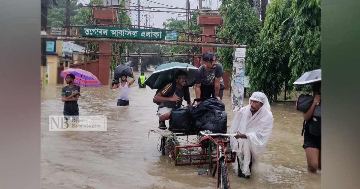 বন্যা: সিলেট ও সুনামগঞ্জে বিদ্যুৎহীন ৩ লাখ গ্রাহক