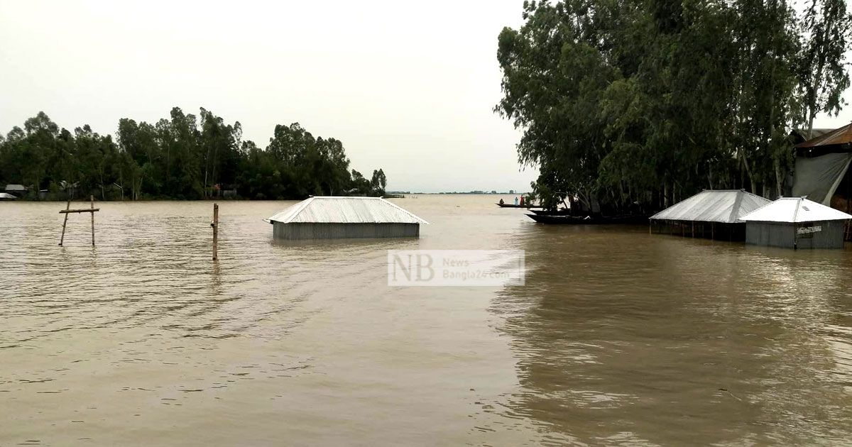 কুড়িগ্রামে পানিবন্দি ৬০ হাজার মানুষ