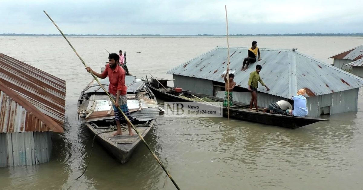 কুড়িগ্রামে ৮ উপজেলায় পানিবন্দি সোয়া লাখ মানুষ 