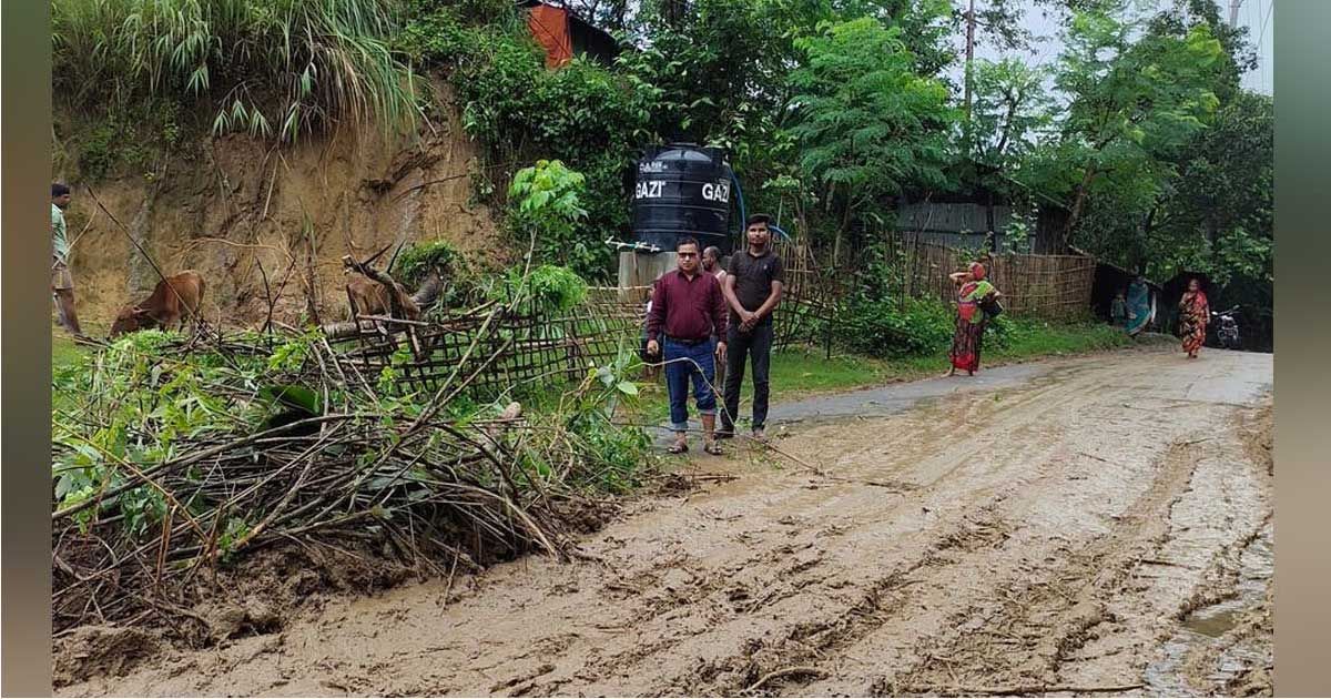 ভারি বর্ষণে ওলটপালট খাগড়াছড়িও