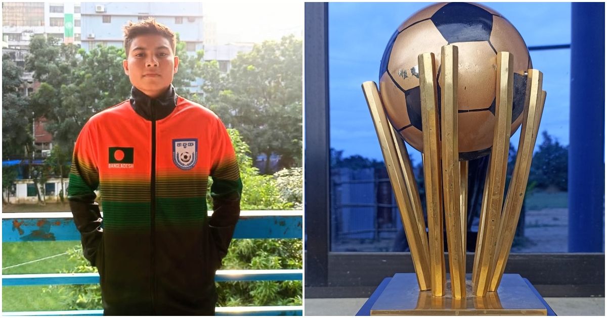 বন্যার্তদের জন্য ট্রফি নিলামে তুলছেন কিশোরী ফুটবলার