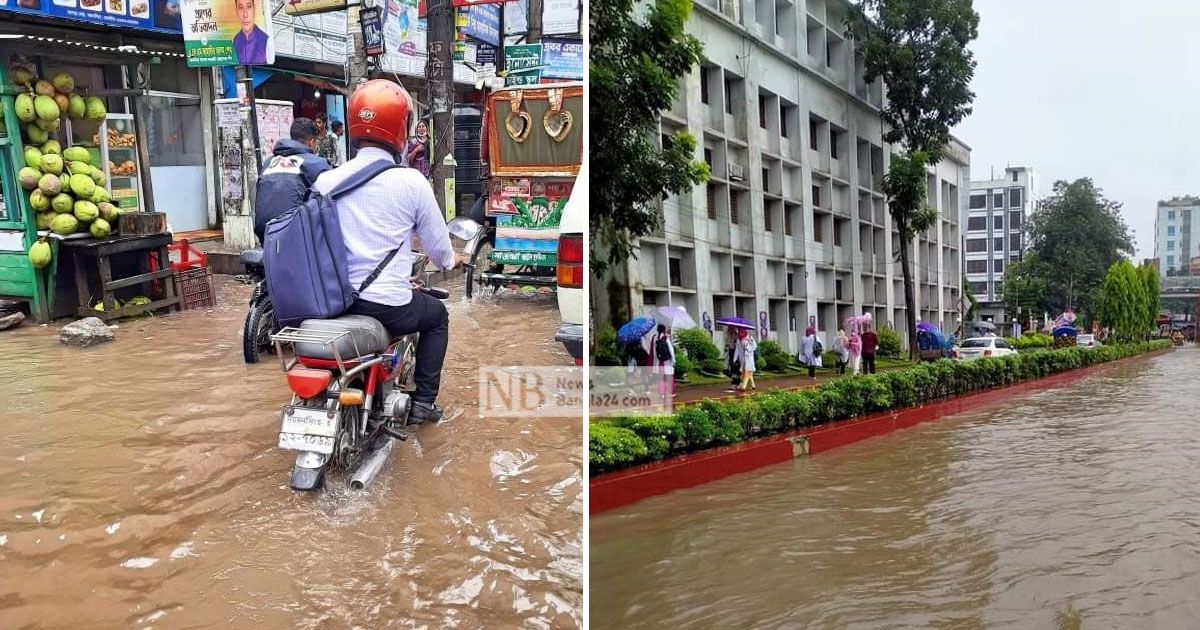 চার ঘণ্টার বৃষ্টিতে থইথই ময়মনসিংহ