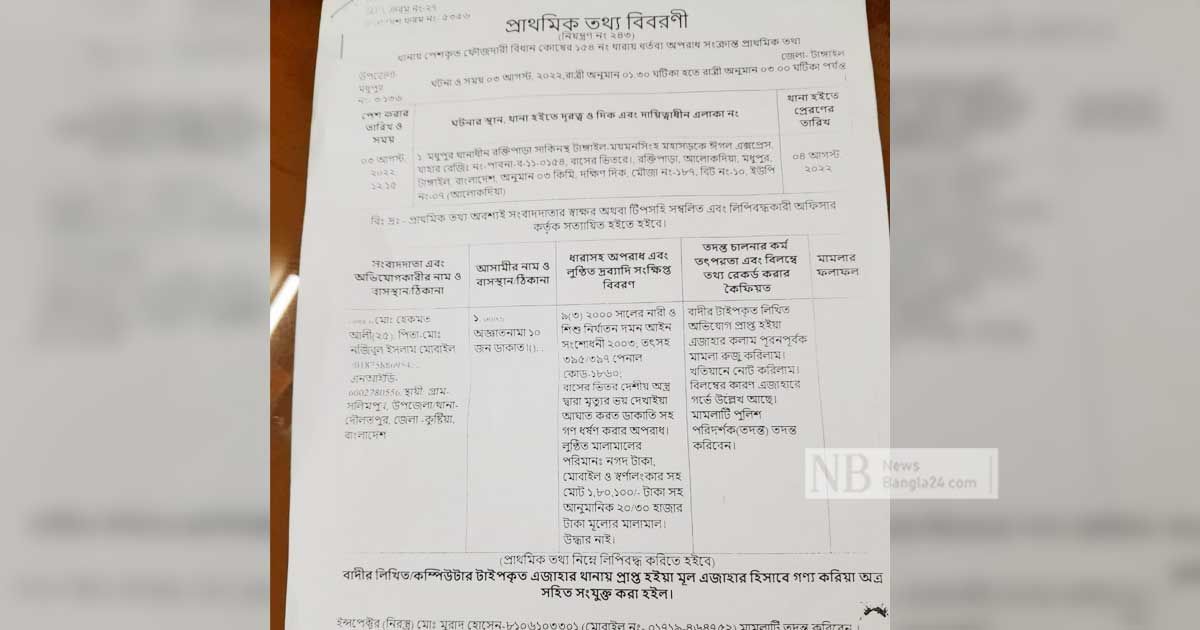 ডাকাতির মুখে পড়া বাসটি ঈগল পরিবহনের নয়