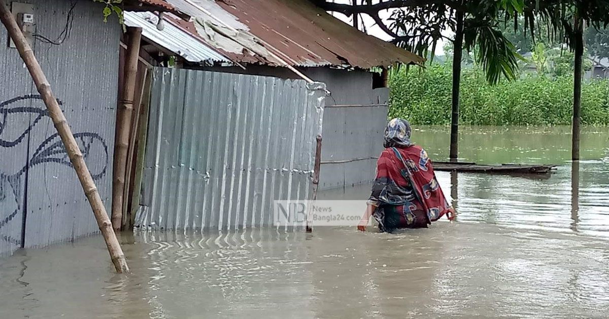 তিস্তার তলদেশ ভরাট, অল্প পানিতেই প্লাবিত নিম্নাঞ্চল