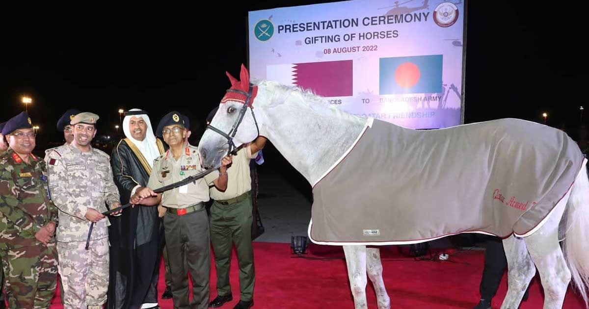 ১৮টি-অ্যারাবিয়ান-ঘোড়া-উপহার-পেল-সেনাবাহিনী