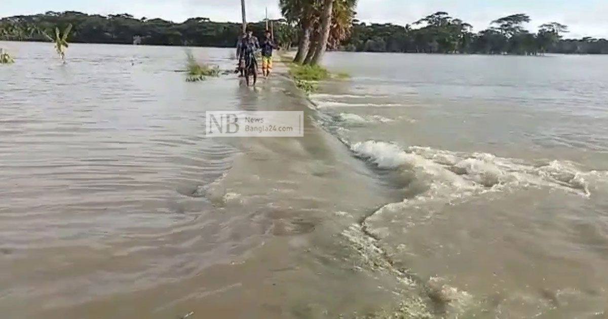 মেঘনার জোয়ারে প্লাবিত ১৫টি গ্রাম