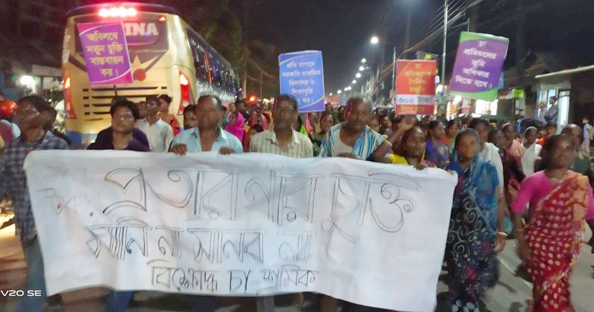 ১৪৫ টাকা প্রত্যাখ্যান মনু-ধলই ভ্যালির চা শ্রমিকদেরও