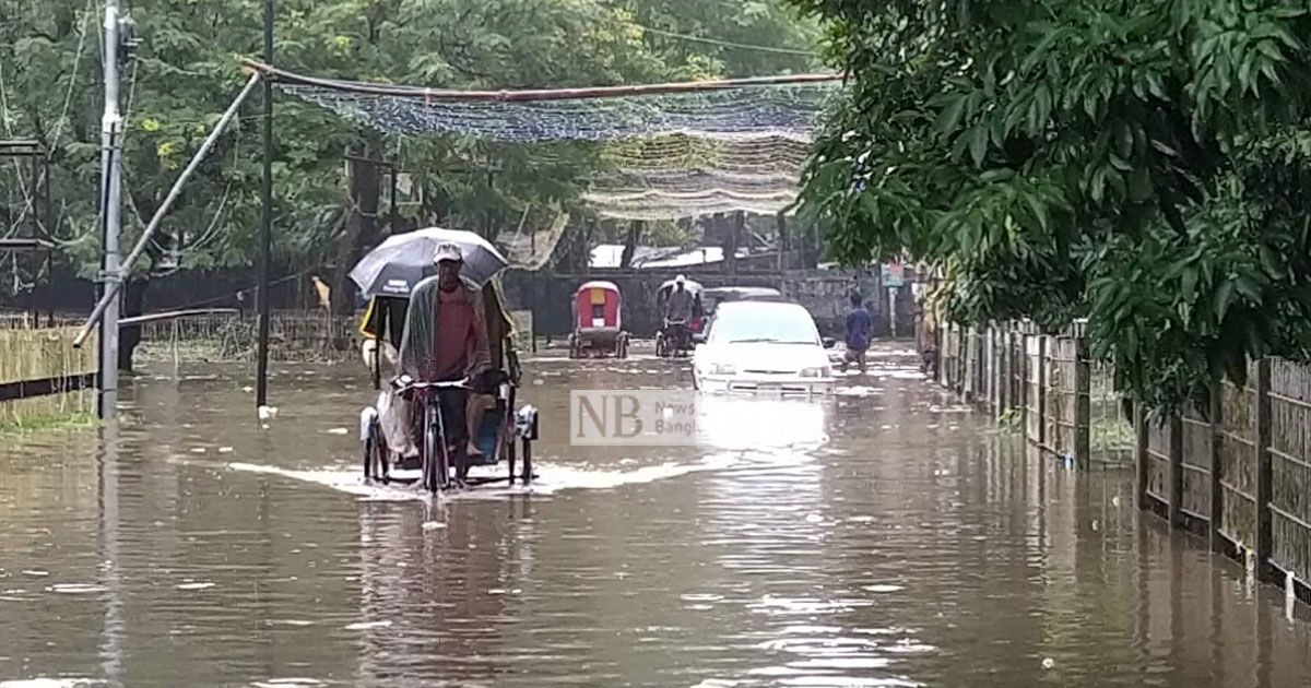 সিলেট নগরে আবারও হাঁটুপানি