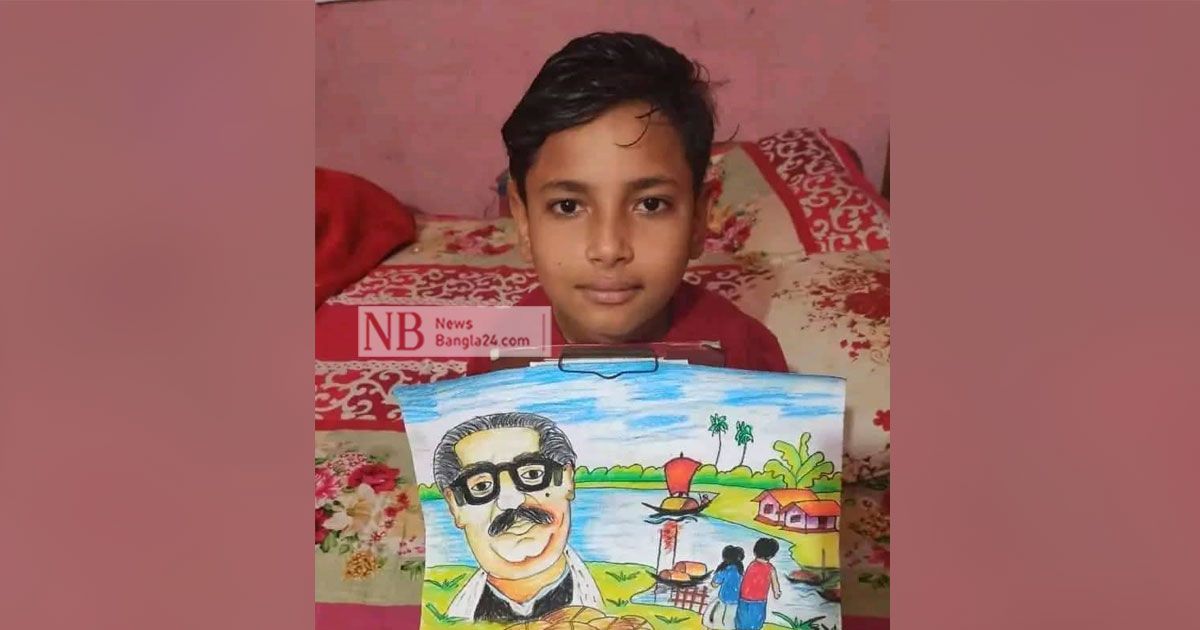 পা দিয়ে ছবি এঁকে বিভাগে প্রথম