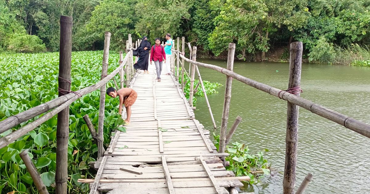 একমাত্র ভরসা বাঁশের সেতু