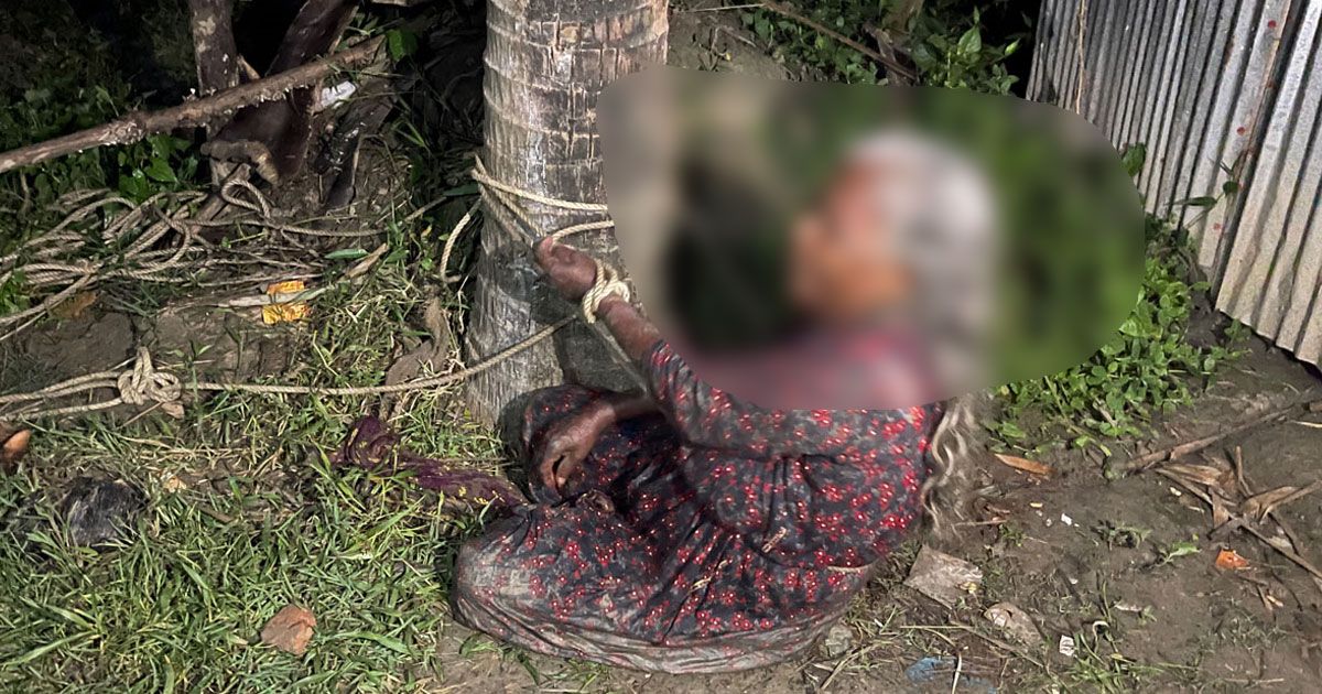 বৃদ্ধাকে গাছে বেঁধে নির্যাতনের অভিযোগ