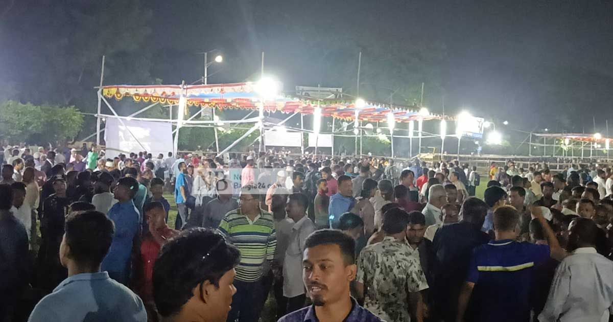 বরিশালে বিএনপির সমাবেশস্থলে উৎসবের আবহ