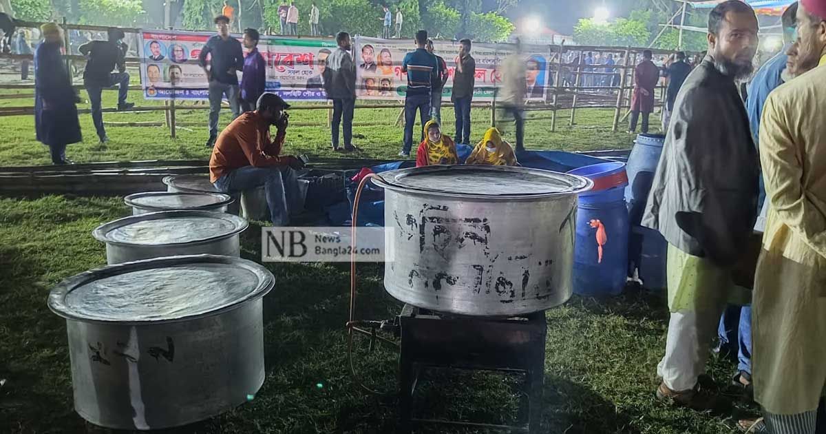 বরিশালে বিএনপির সমাবেশস্থলে উৎসবের আবহ