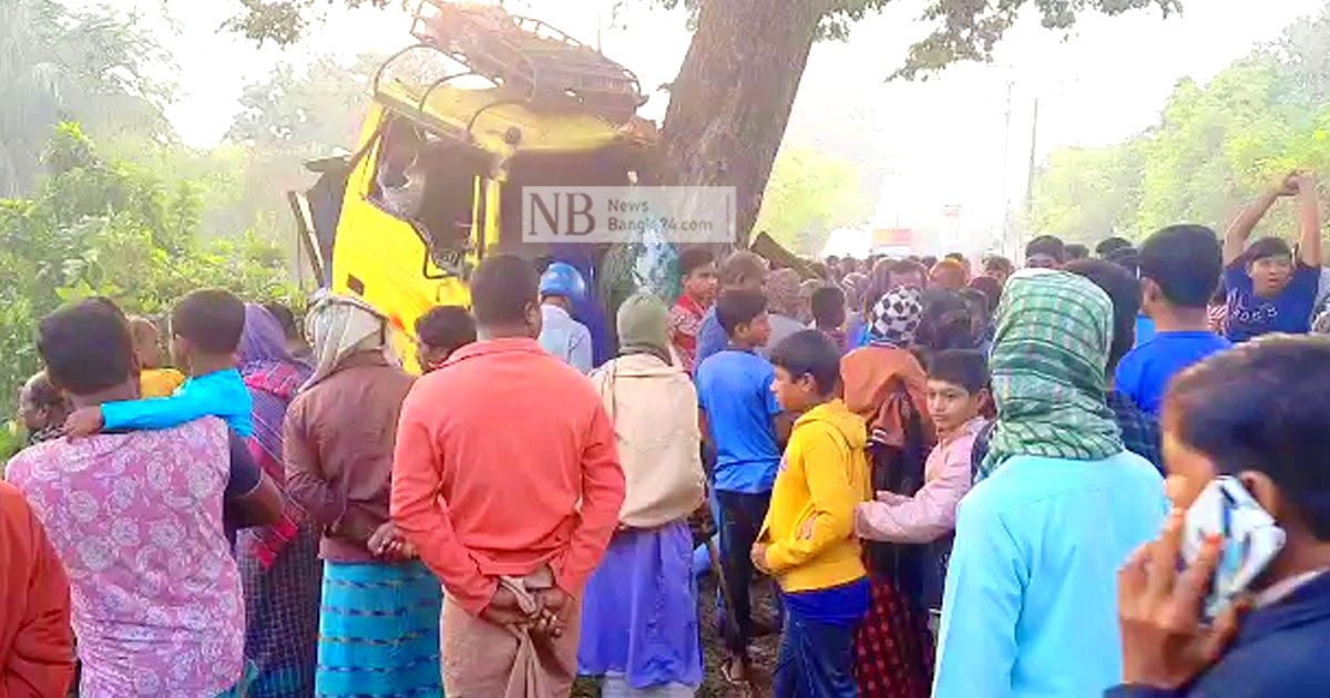 গাছে ট্রাকের ধাক্কা: দুই ব্যবসায়ীসহ ৭ গরুর মৃত্যু